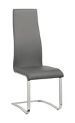 Montclair Upholstered High Back Side Chairs Grey and Chrome (Set of 4) - 100515GRY - Luna Furniture
