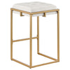 Nadia Square Padded Seat Counter Height Stool (Set of 2) Beige and Gold - 183645 - Luna Furniture