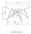 Neil Round Wood Top Dining Table Concrete and Black - 193801 - Luna Furniture
