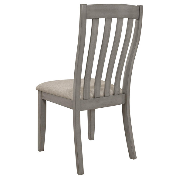 Nogales Slat Back Side Chairs Coastal Grey (Set of 2) - 109812 - Luna Furniture