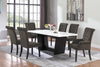Osborne Trestle Base Marble Top Dining Table Espresso and White - 115511 - Luna Furniture