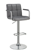 Palomar Adjustable Height Bar Stool Grey and Chrome - 121096 - Luna Furniture