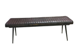 Partridge Cushion Bench Espresso and Black - 110653 - Luna Furniture