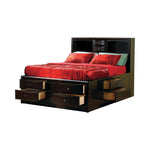 Phoenix 10-drawer Queen Bed Deep Cappuccino - 200409Q - Luna Furniture