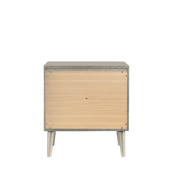 Ramon 2-drawer Nightstand Metallic Sterling - 222702 - Luna Furniture