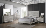 Ramon 5-piece Eastern King Panel Bedroom Set Metallic Sterling - 222701KE-S5 - Luna Furniture