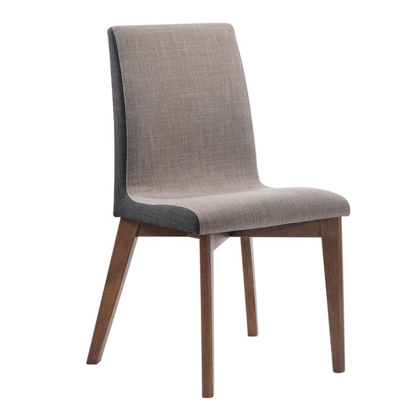 Redbridge Upholstered Side Chairs Grey and Natural Walnut (Set of 2) - 106592 - Luna Furniture
