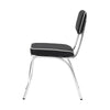Retro Open Back Side Chairs Black and Chrome (Set of 2) - 2066 - Luna Furniture