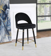 Reyes Arched Back Upholstered Counter Height Stools Black (Set of 2) - 193569 - Luna Furniture