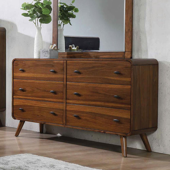 Robyn 6-drawer Dresser Dark Walnut - 205133 - Luna Furniture