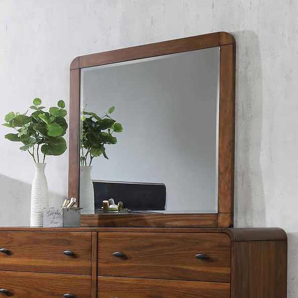 Robyn Rectangular Mirror Dark Walnut - 205134 - Luna Furniture