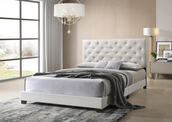 Lana White Diamond Tufted Twin Bed - Luna Furniture
