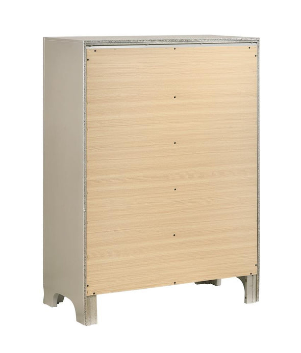 Salford 5-drawer Chest Metallic Sterling - 222725 - Luna Furniture