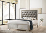 Salford Queen Panel Bed Metallic Sterling and Charcoal Grey - 222721Q - Luna Furniture