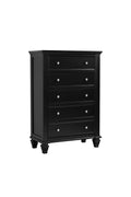 Sandy Beach 5-drawer Chest Black - 201325 - Luna Furniture