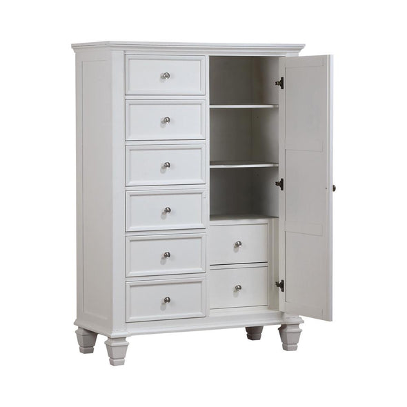 Sandy Beach 8-drawer Man's Chest Storage White - 201308 - Luna Furniture