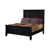 Sandy Beach Queen Panel Bed with High Headboard Black - 201321Q - Luna Furniture