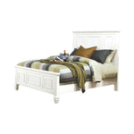 Sandy Beach Queen Panel Bed with High Headboard White - 201301Q - Luna Furniture