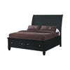 Sandy Beach Queen Storage Sleigh Bed Black - 201329Q - Luna Furniture