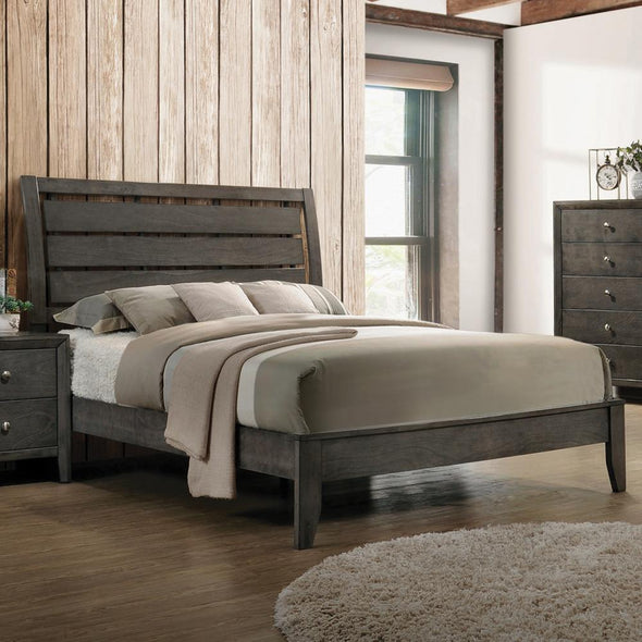 Serenity Twin Panel Bed Mod Grey - 215841T - Luna Furniture