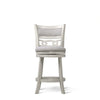SH1155WHT-24 24" COUNTER SWIVEL STOOL W/WHT FABRIC SEAT, Set of 2 - Luna Furniture