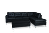 SH8378BLK-4 OTTOMAN W/BLACK PU - Luna Furniture