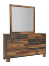 Sidney Square Mirror Rustic Pine - 223144 - Luna Furniture