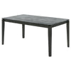 Stevie Rectangular Dining Table with Faux Marble Top - 115111SLT - Luna Furniture