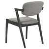 Stevie Upholstered Side Chairs (Set of 2) with Demi Arm Brown Grey and Black - 115112 - Luna Furniture