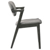 Stevie Upholstered Side Chairs (Set of 2) with Demi Arm Brown Grey and Black - 115112 - Luna Furniture