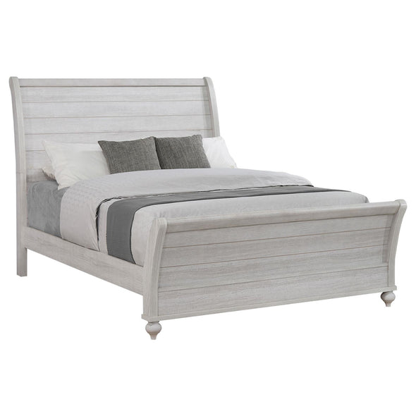 Stillwood Eastern King Sleigh Panel Bed Vintage Linen - 223281KE - Luna Furniture