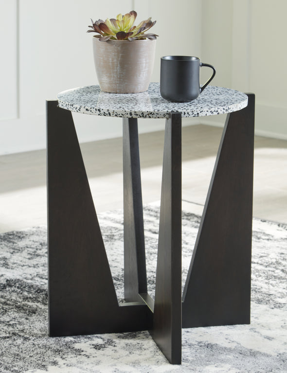Tellrich Black/White Accent Table - A4000616 - Luna Furniture