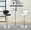 Thea LED Bar Table Chrome and Clear - 122400 - Luna Furniture