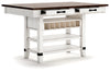 Valebeck White/Brown Counter Height Dining Table - D546-32 - Luna Furniture