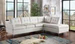 Vintage White Sectional - Luna Furniture