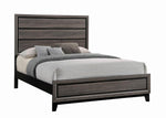 Watson Queen Bed Grey Oak and Black - 212421Q - Luna Furniture