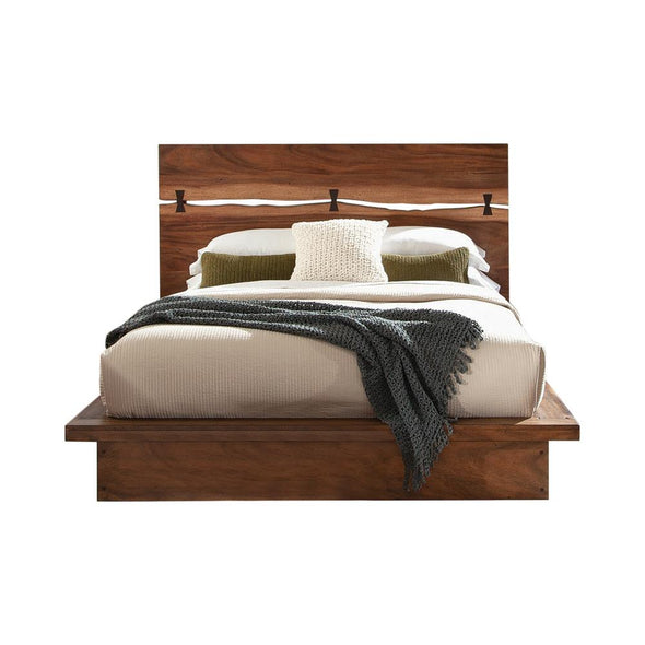 Winslow Eastern King Bed Smokey Walnut and Coffee Bean - 223250KE - Luna Furniture