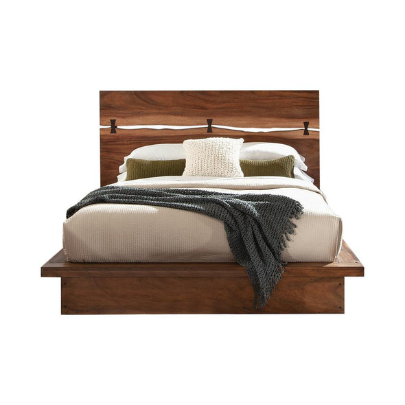 Winslow Queen Bed Smokey Walnut and Coffee Bean - 223250Q - Luna Furniture