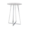Zanella Glass Top Bar Table Chrome - 100026 - Luna Furniture